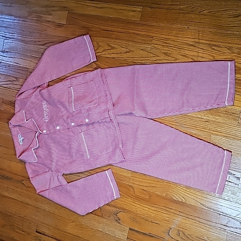 Sweet Dreams red & white pajama set "Grayson" size 10